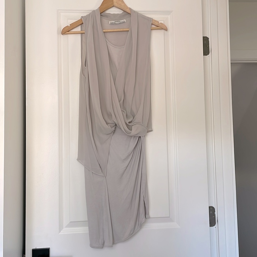 Beige Allsaints Draped Dress
